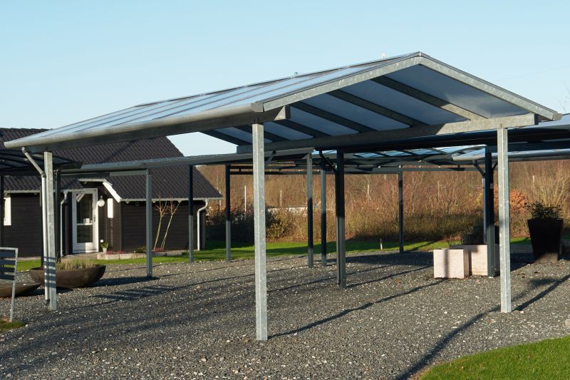 Metal Carport with Gable Roof Design